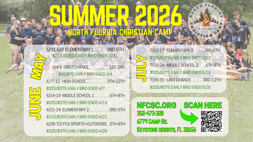 Summer Camp Dates; Email us for more info.