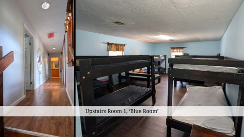 Upstairs Room 1, 'Blue Room'.