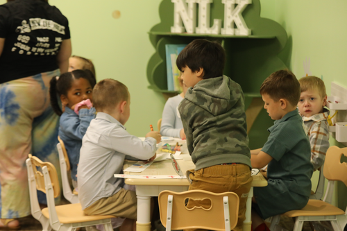 Pre K kiddos love playing, singing, and hearing a message just for them in the Forest room at New Life Church in Oak Grove, MO