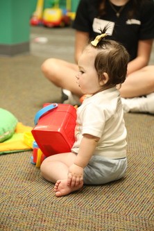 Pre K kiddos love playing, singing, and hearing a message just for them in the Forest room at New Life Church in Oak Grove, MO