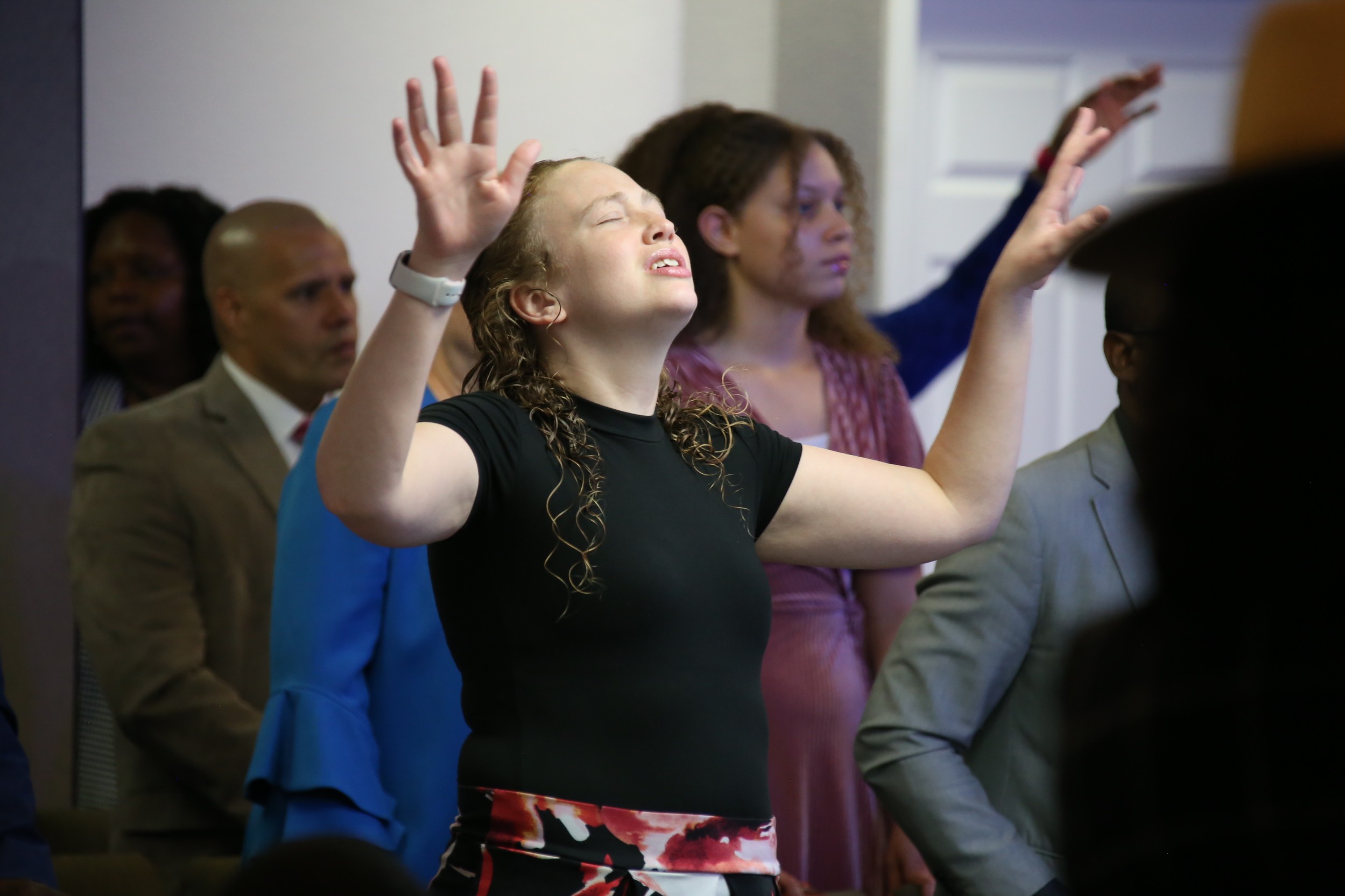 The New Life Tabernacle North Tampa church family gathered in worship