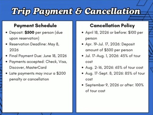 trip Payment & Cancellations— click to view larger