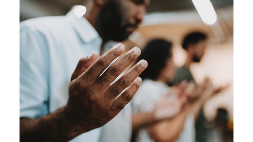 man praying