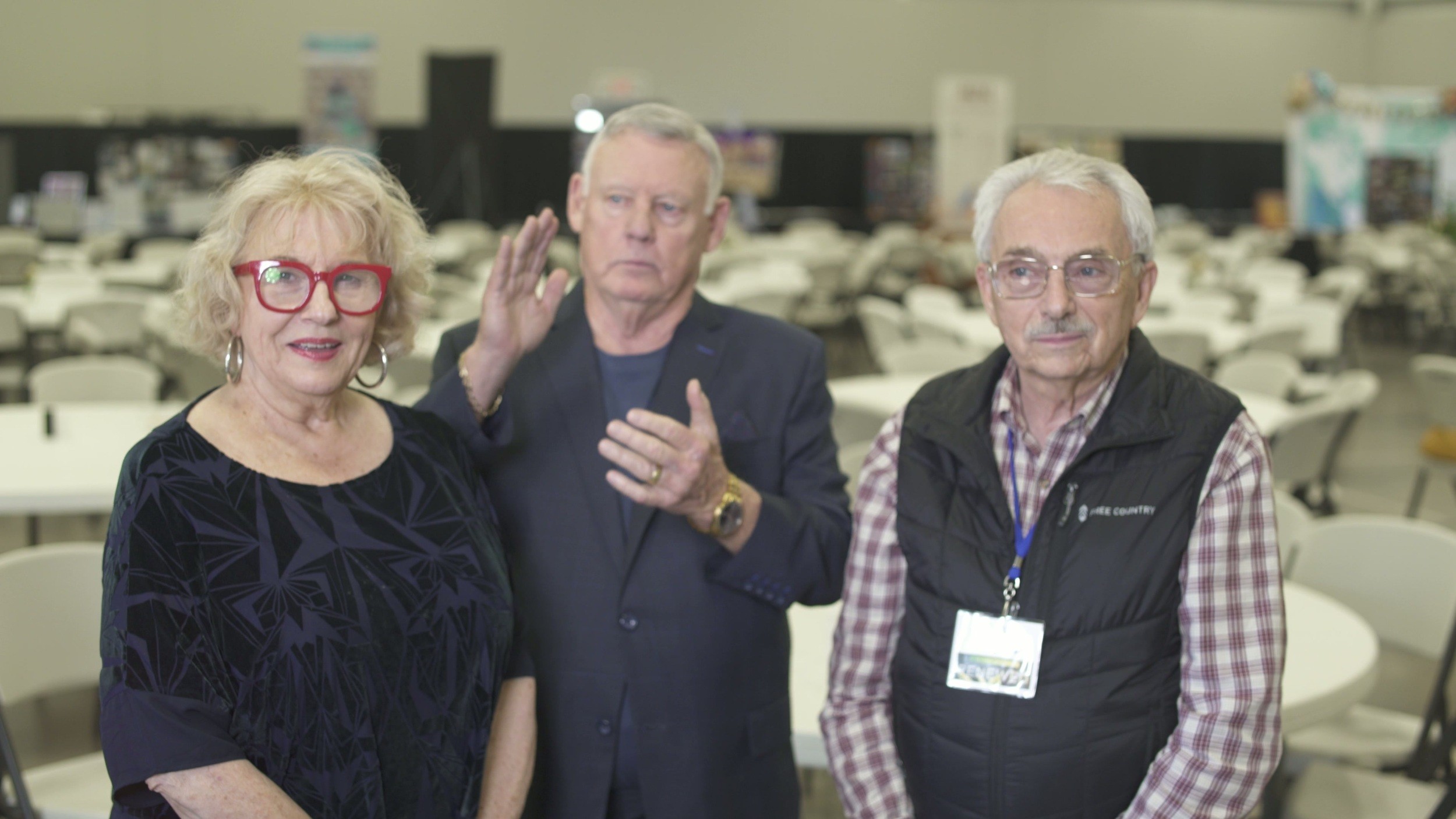 From the interview collection: Terry and Reneé Mize with Rufus Whynot of Family Aid Foundation.