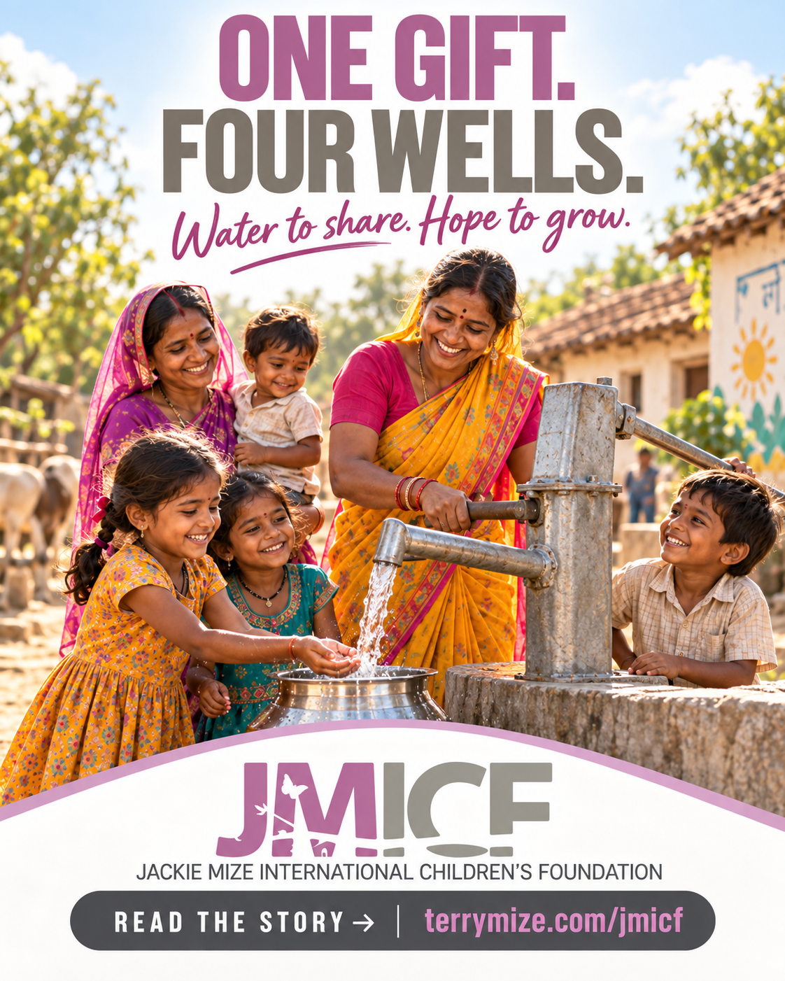 One gift. Four wells.