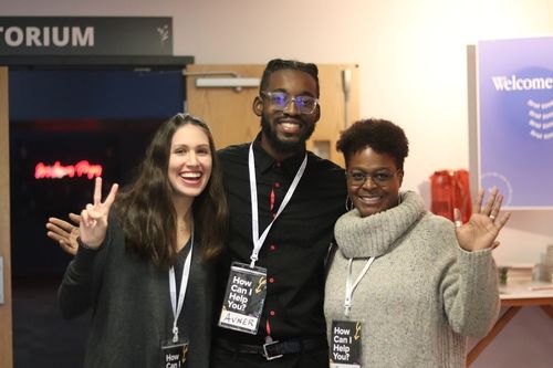 Church members interacting