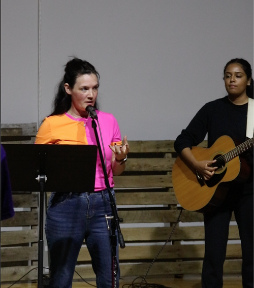 Worship at a young adult event
