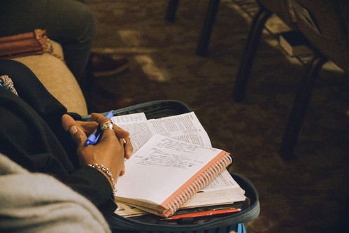 Person with a well-used Bible