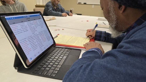 Person with a well-used Bible