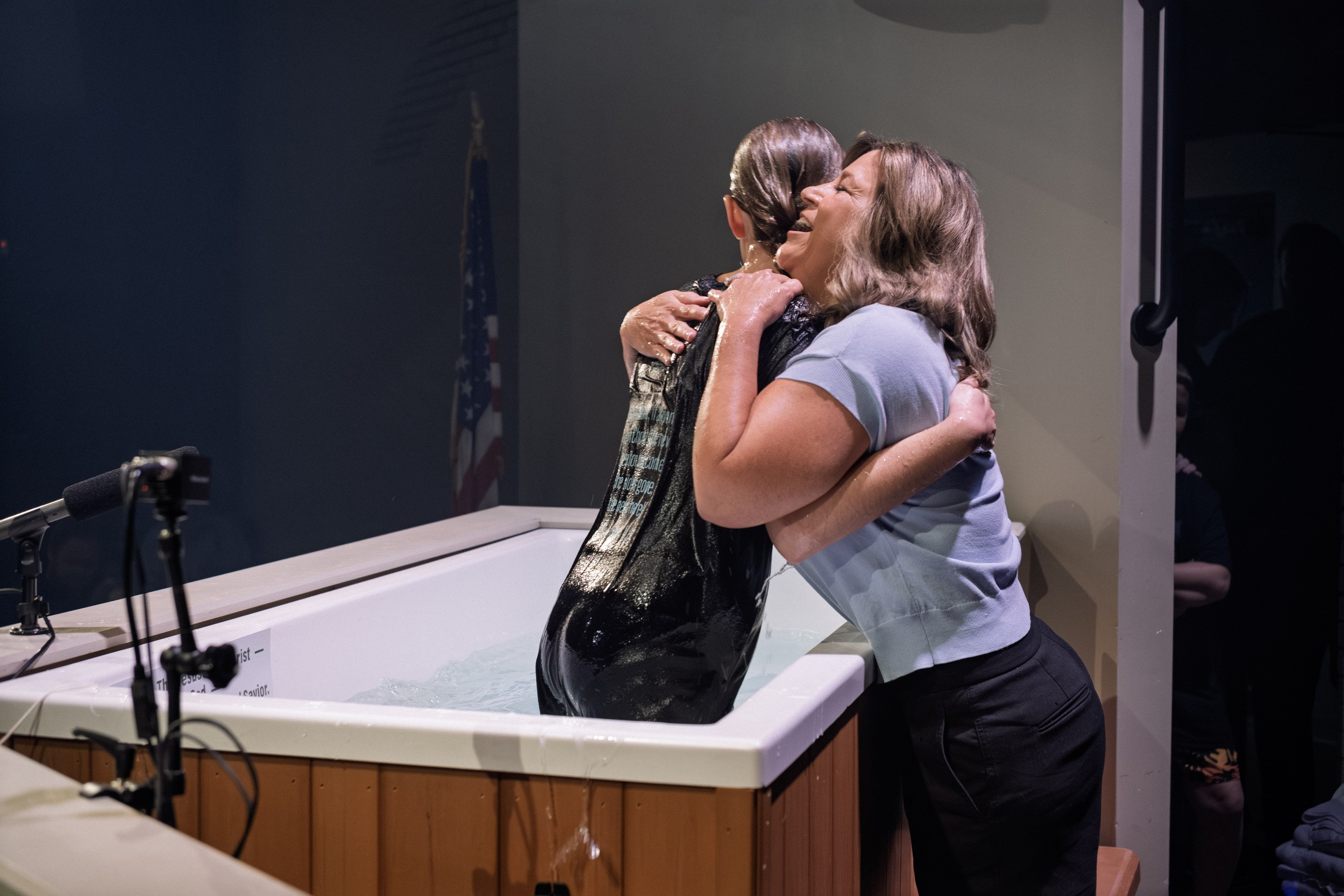 A baptism moment at Mount Pleasant