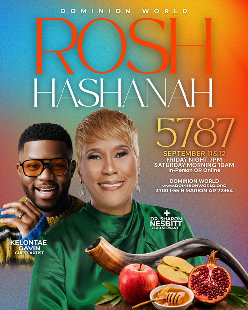 Rosh Hashanah 5787 — September 11–12, 2026 with guest artist Kelontae Gavin and Dr. Sharon Nesbitt at Dominion World in Marion, Arkansas