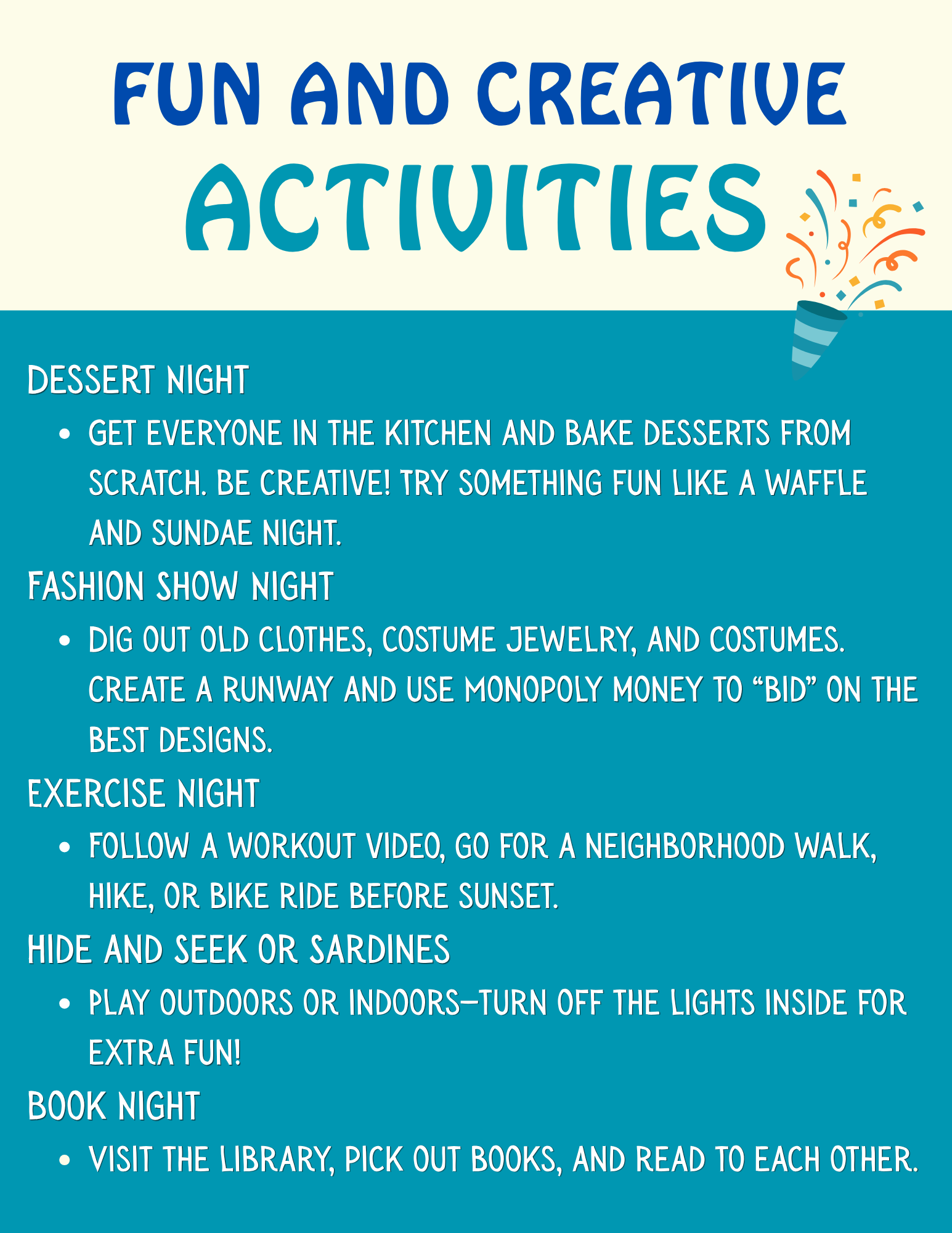 Fun and Creative Activities