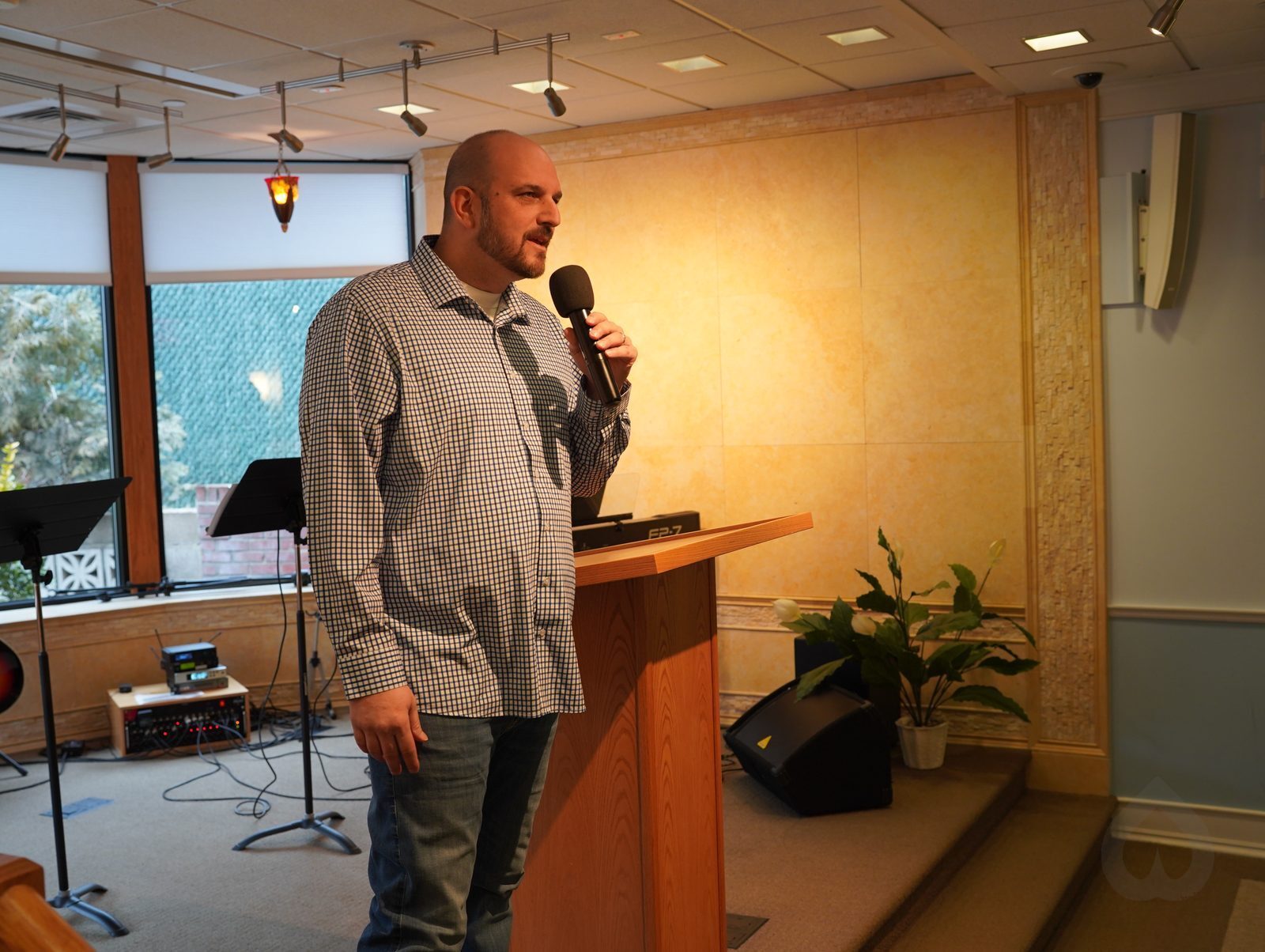 Pastor Richie Cancel preaching at Calvary Life Brooklyn