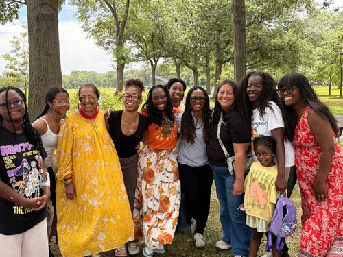 Calvary Life women together outdoors in a Brooklyn park