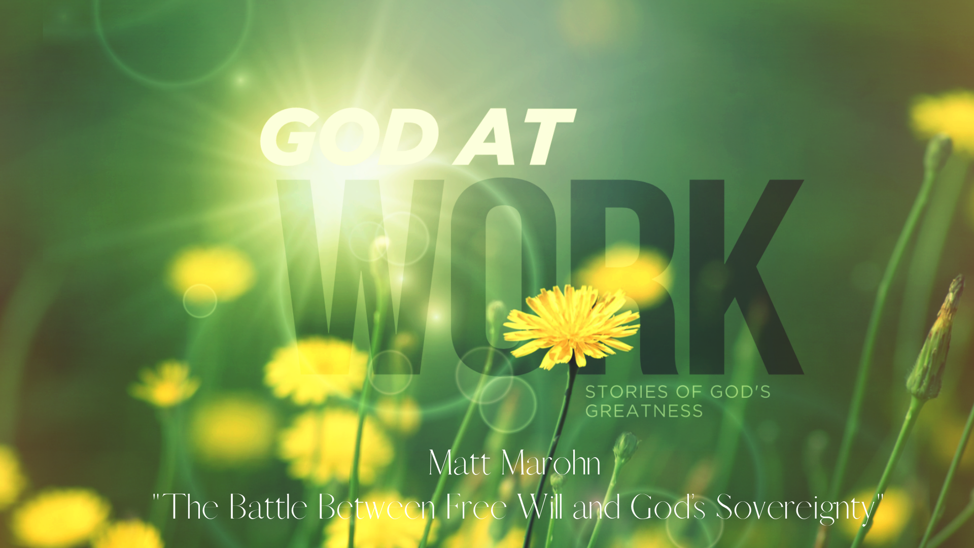 God at work the battle between free will and god s sovereignty by