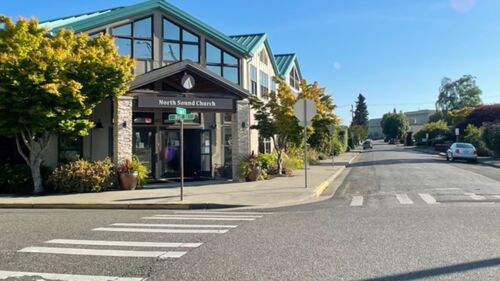 looking at the outside fo the North Sound Center