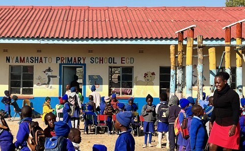 Children at Heather Chimhoga Orphan Care Center in Zimbabwe supported by ERPC