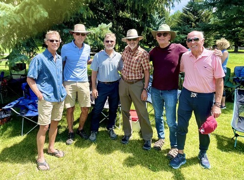 Group of men at Nottingham Park picnic