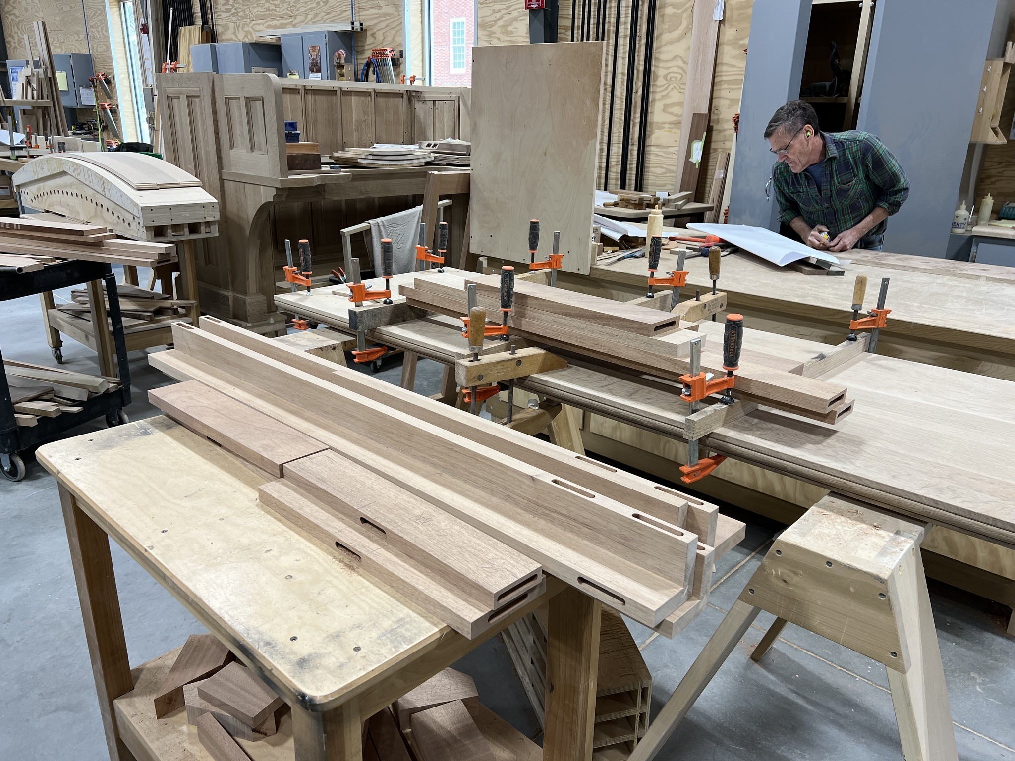 Dobson Pipe Organ Builders craftsman working in the workshop