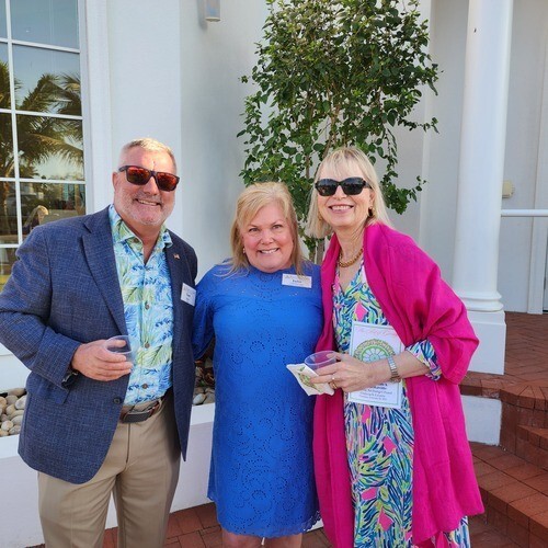 Guests enjoying fellowship on the waterfront
