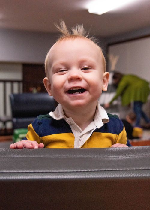 Baby with a big smile