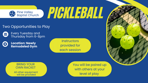 Join us for Pickleball!