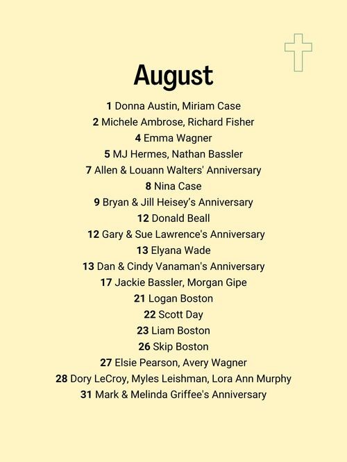 October Birthdays and Anniversaries