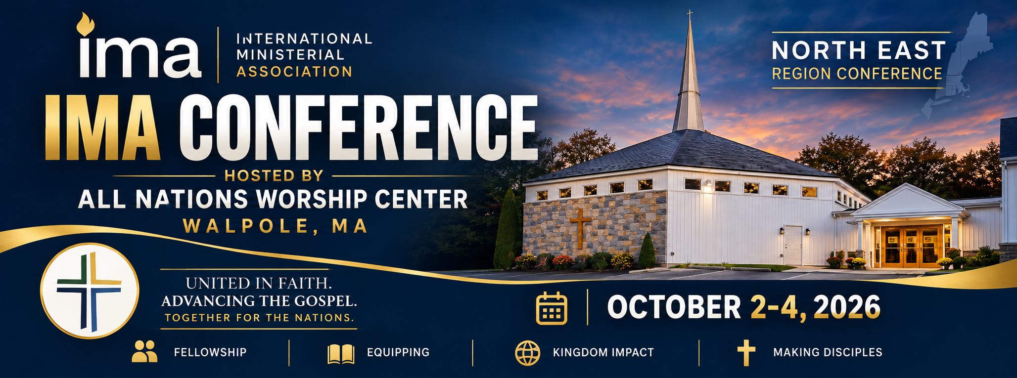 IMA Conference — hosted by All Nations Worship Center, Walpole MA, October 2–4, 2026