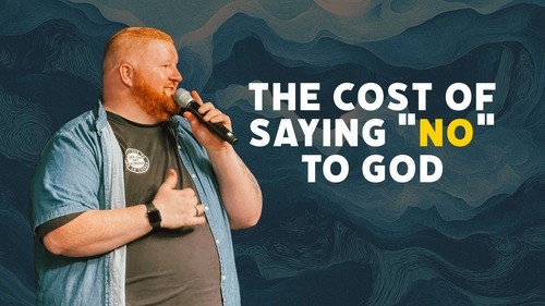Pastor Clint teaching about the story of Jonah and running from God.