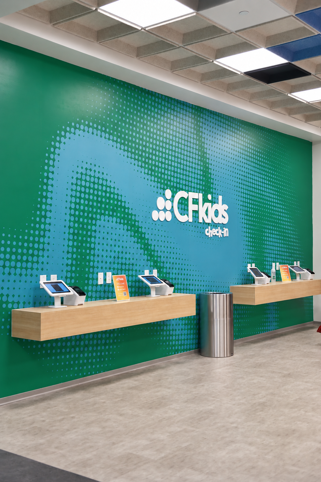 CFkids check-in area
