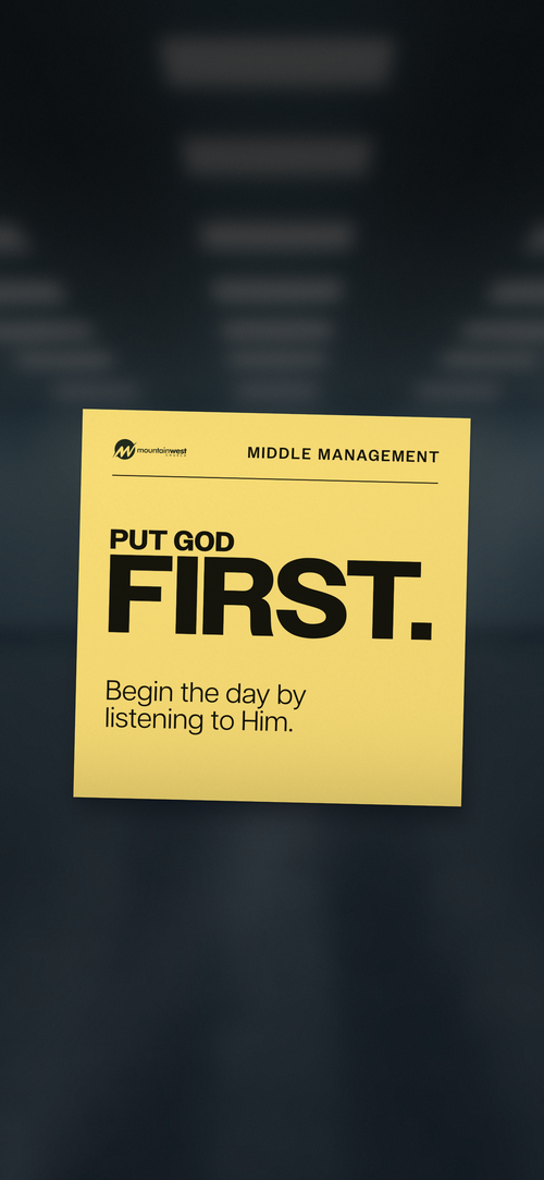 Lock screen. Put God first. Begin the day by listening to Him.