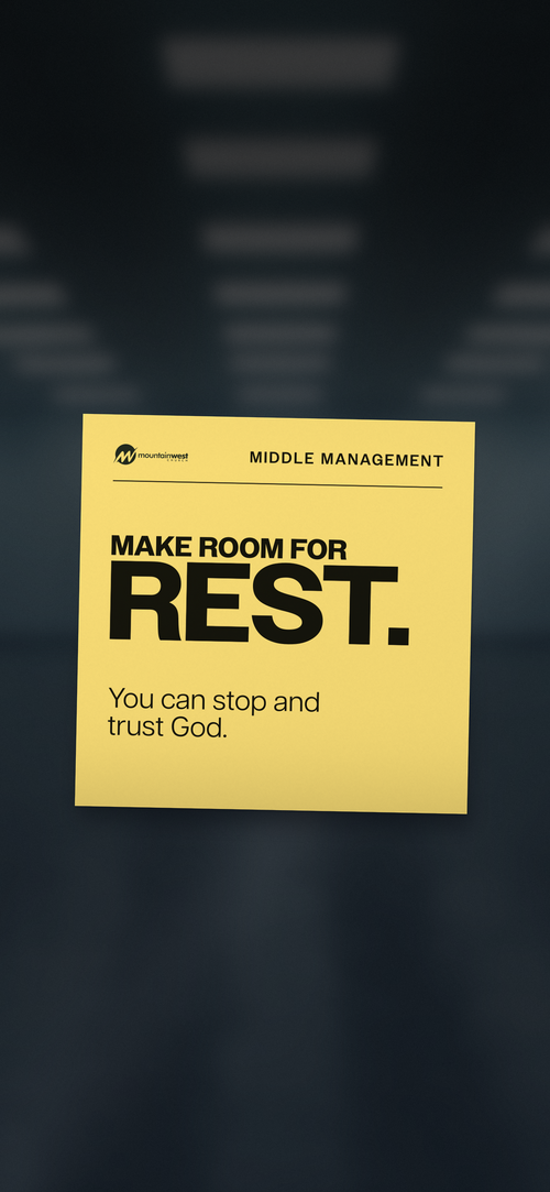 Lock screen. Make room for rest. You can stop and trust God.