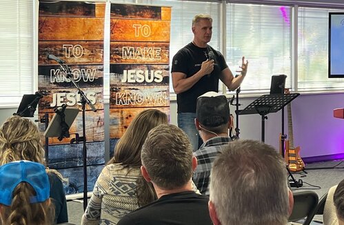 Chris preaching at Equipped Church in Englewood, CO