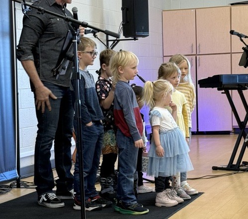 Praying over our little ones at Equipped Church in Highlands Ranch CO