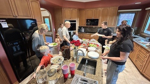 Homegroup meals together
