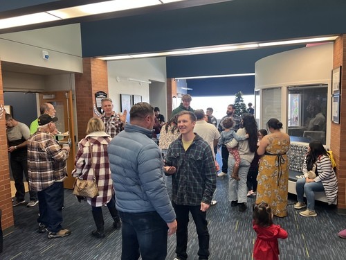 Christmas fellowship before our worship time