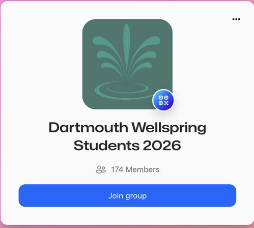 Scan with your phone to join the Groupme!