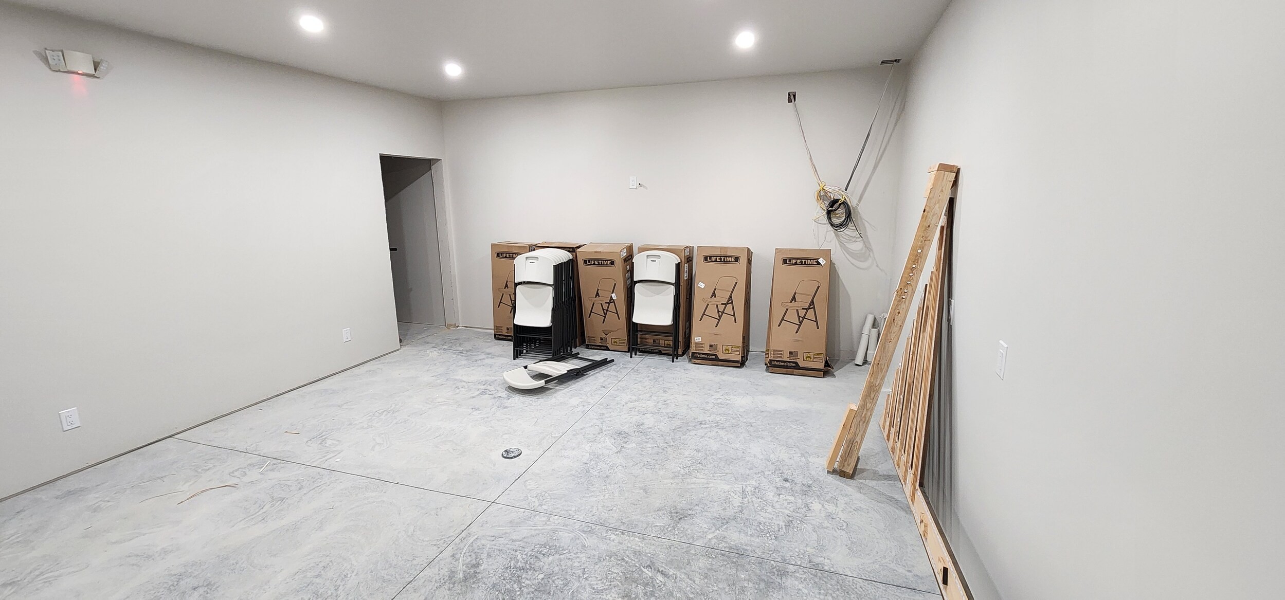 Construction progress on the new security room