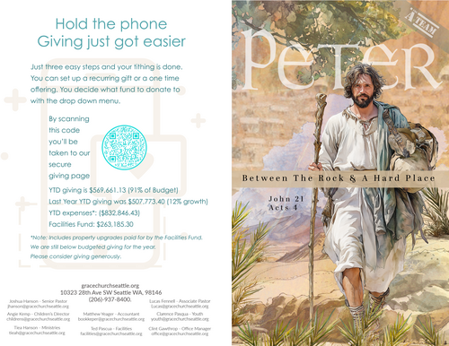 A sneak peek at our paper bulletin.