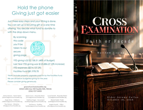 A sneak peek at our paper bulletin.