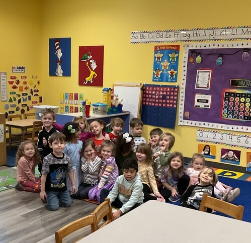 children in a group at Worthington Presbyterian Church Preschool
