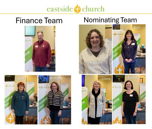Picture of the Finance Team, and the Nominating Team.
