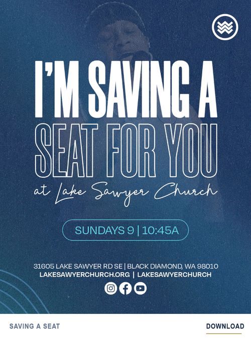 I'm saving a seat for you digital invite