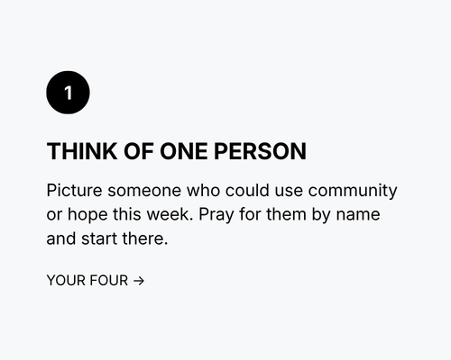 Step 1 — Your Four