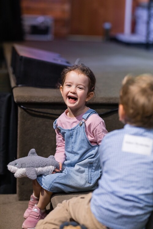 Kids having fun at church