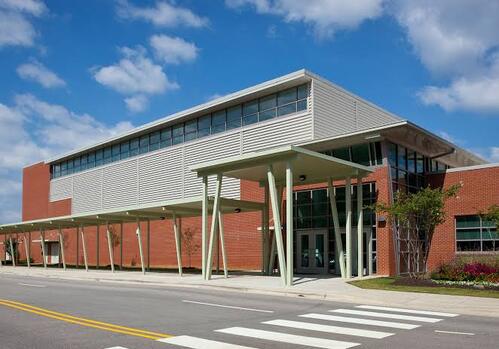 Our Sunday worship space, Wiley Elementary School in Downtown Raleigh!
