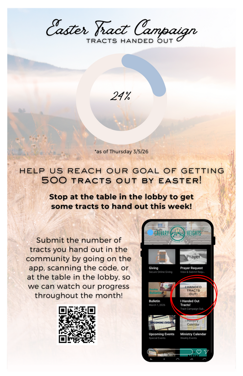 Weekly Bulletin for Calvary Heights Baptist Church