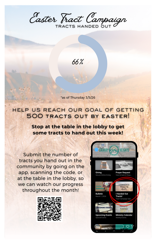 Weekly Bulletin for Calvary Heights Baptist Church