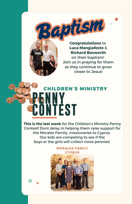 Weekly Bulletin for Calvary Heights Baptist Church