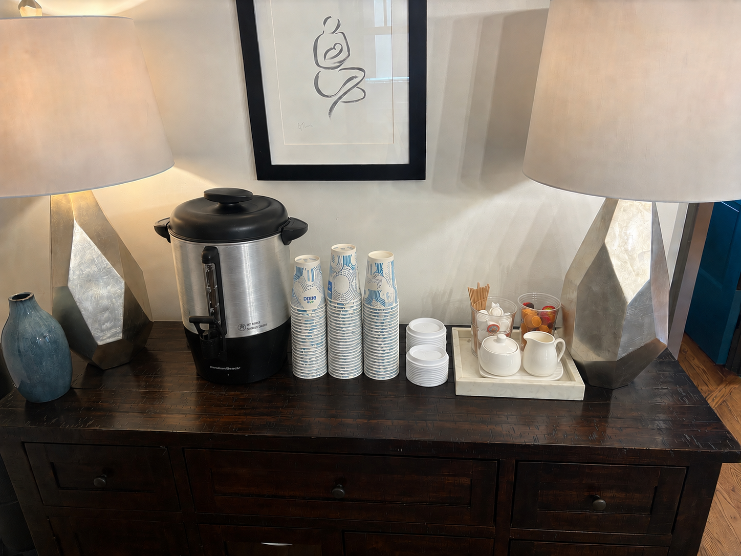 Coffee station setup
